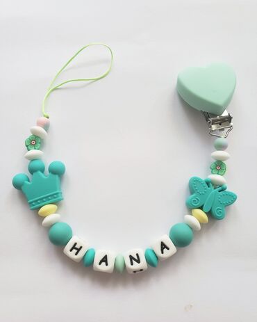 Ostale dečije stvari: Silikonski lancic za dudu ili glodalicu sa imenom po vasoj zelji na lalafo.rs — 27 Ostale dečije stvari: Silikonski lancic za dudu ili glodalicu sa imenom po vasoj zelji — 27