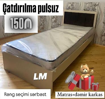 Tek nəfərlik çarpayı dəsti - Komplekt: matrass + dəmir karkas - Rəng lalafo.az -da Tek nəfərlik çarpayı dəsti - Komplekt: matrass + dəmir karkas - Rəng