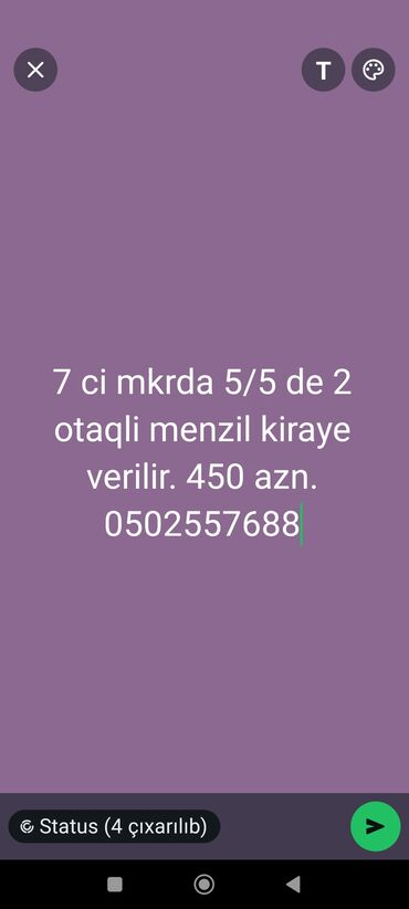 7 ci mikrorayon kiraye evler 2022: 2 otaqlı, 55 kv. m
