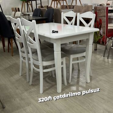 samavar satışı: Mətbəx üçün, Yeni, Açılmayan, Dördbucaq masa, 4 stul