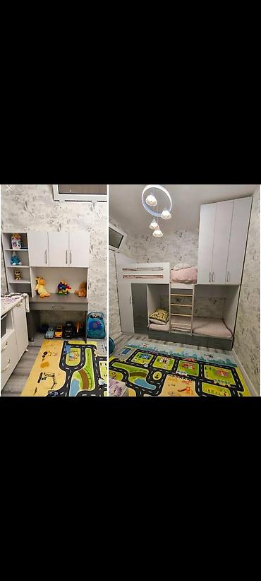 islenmis skaflar: Oğlan və qız üçün, İşlənmiş, 2 təknəfərlik çarpayı, Dolab, Yazı masası — 1