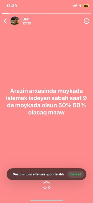 Tikinti ixtisasları: Avtoyuyucu tələb olunur, Dəyişən növbəli, Tam iş günü, Gündəlik ödəniş
