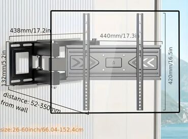 набор юного художника: 32-65 ledə kimi original möhkəm iki qollu televizor tutacağı