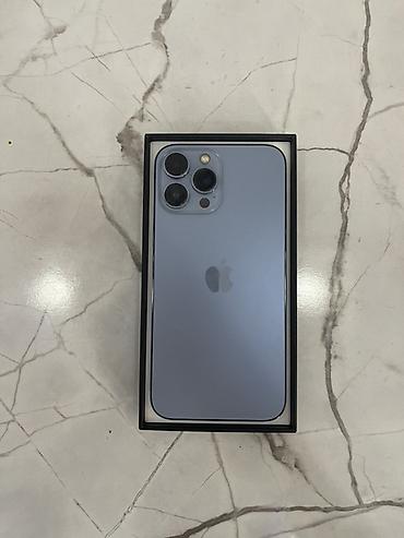 айфон 13 п: IPhone 13 Pro Max, Б/у, 128 ГБ, Sierra Blue, Коробка, 77 % — 1