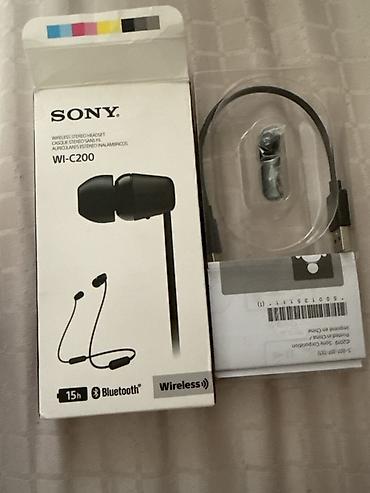 Qulaqcıqlar: Məhsul: Sony WI‑C200 simsiz qulaqcıq (Bluetooth) Xüsusiyyətlər: - — 2