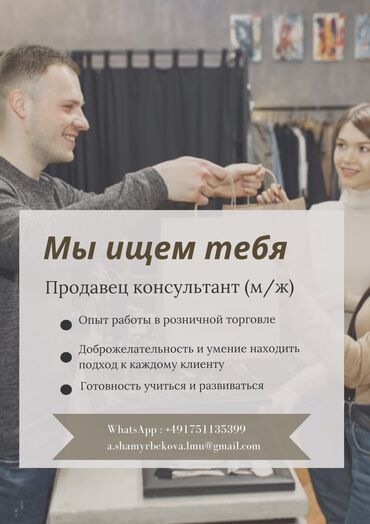 Продавцы-консультанты: Продавец-консультант