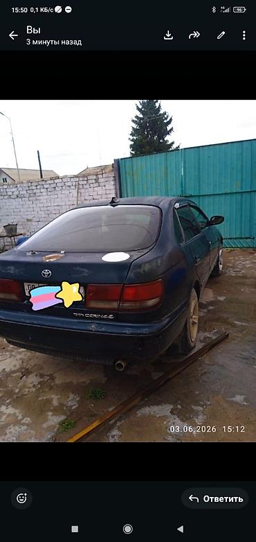 Toyota: Toyota Carina E: 1997 г., 1.6 л, Кол менен иштөөчү, Бензин, Фастбек — 6