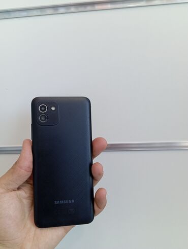 Samsung: Samsung Galaxy A03, 64 GB, rəng - Boz, Düyməli, Barmaq izi, İki sim kartlı