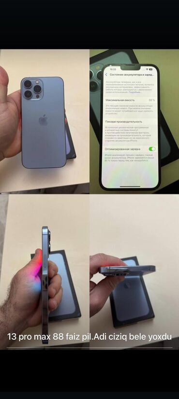 xiaomi 13 pro qiymet: IPhone 13 Pro Max, 128 GB, Sierra Blue