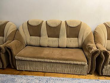 divan krislo: İşlənmiş, Divan, 2 kreslo, Bazasız, Açılan — 2