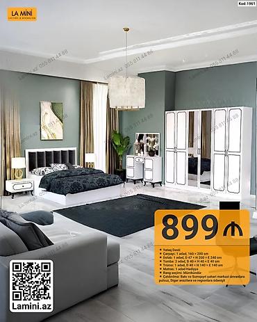 Ev üçün mebel: LA MINI yataq dəsti – Kod: 1961 Komplektin tərkibi və ölçülər: - — 1