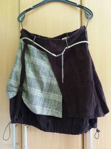 suknja od ciste svile: XL (EU 42), Mini, bоја - Šareno