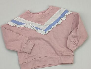 sweterek dziewczęcy 62: Sweatshirt, Reserved, 1.5-2 years, 86-92 cm, condition - Good