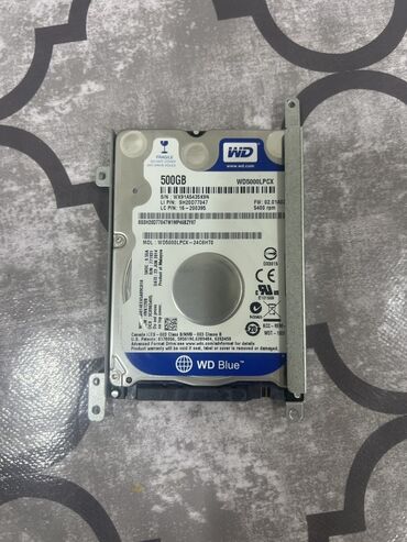 Sərt disklər (HDD): Daxili Sərt disk (HDD) Western Digital (WD), 512 GB, 5400 RPM, 2.5", İşlənmiş