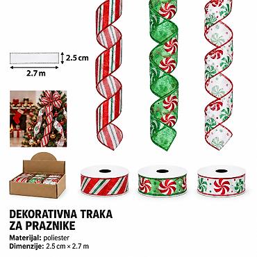 KMT Božićna ukrasna traka sa motivom bombona 2901513 - Brend: Kmt