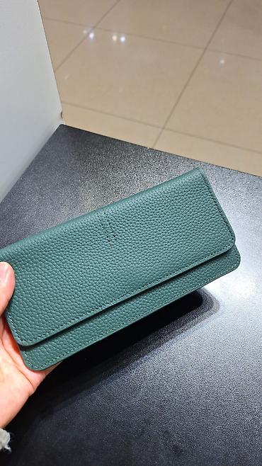 smart folio: Элегантный женский кошелёк-клатч из зернистой натуральной кожи, цвет — — 1