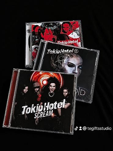 disk dvd: Tokio Hotel orijinal CD albomları – 3 disklik set Tərkib: - Tokio — 1