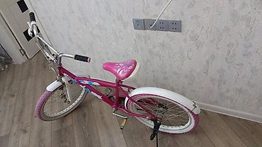 18 lik velosiped: Uşaq velosipedi – 20" təkər ölçüsü - Rəng: çəhrayı-ağ, çiçək naxışlı — 3