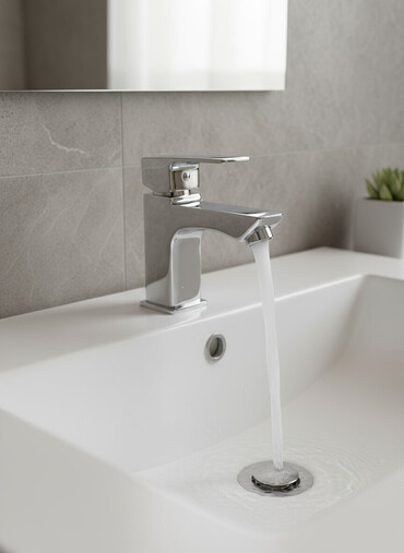 смеситель душевой: Смеситель для раковины (одно рычажный) - Современный дизайн с прямыми