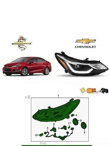 cruz led: Komplekt, Duman əleyhinə faralar, Chevrolet, 2017 il, Analoq, Çin, Yeni — 1
