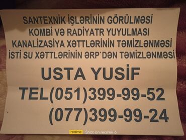 elektrik ustasi v Azərbaycan | Elektrik ustaları: Santexnik | Kombi, radiatorların quraşdırılması