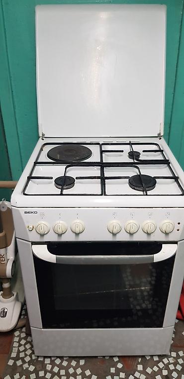 электрические плита: Газо-электрическая плита BEKO с духовкой. Комбинированная варочная — 1