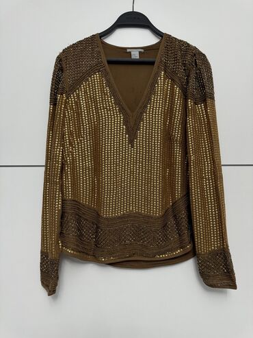 zara ženske bluze: H&M, L (EU 40), Single-colored, color - Brown