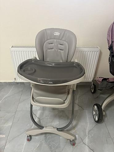 masın oyunları: Uşaq yemək stolu və oturacağı – More Kids - Rəng: boz - Yumşaq — 1