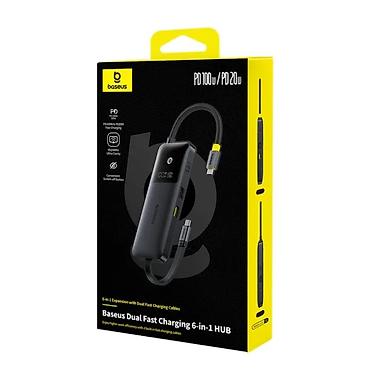 tab s10: Baseus Dual Fast Charging 6‑in‑1 B00070902123-00 USB‑C HUB – Cosmic — 1
