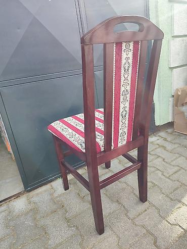 Stolice: Drvena trpezarijska stolica sa naslonom - Konstrukcija: masivno drvo — 20