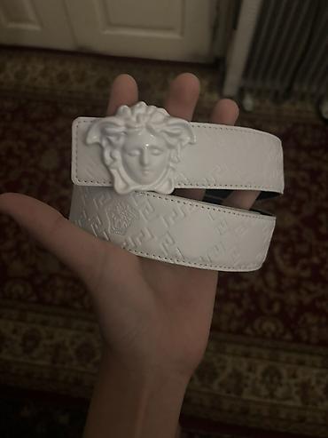 maison margiela: Белый ремень Versace,сидит афигенно — 1