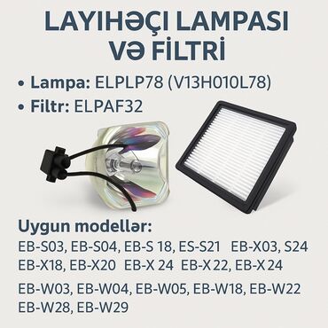 Lampalar: Projektor lampaları və AV receiver Təsvir: - Şəkillərdə müxtəlif — 170