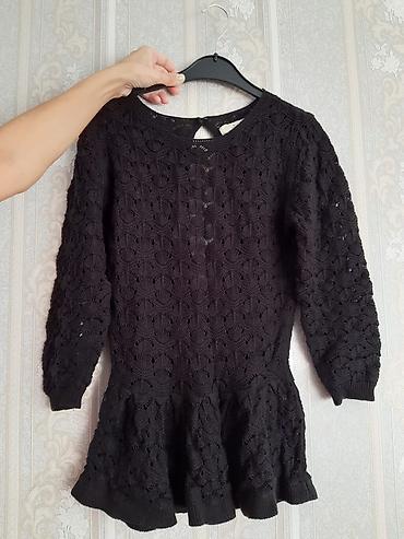 toxunma corab: Qara trikotaj tunika/sviter - Rəng: qara - Model: beldən aşağı — 1