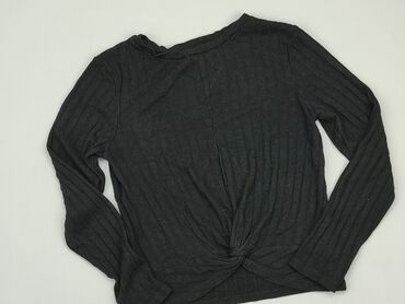 czarne t shirty damskie w serek: Sweter, Primark, M, stan - Dobry