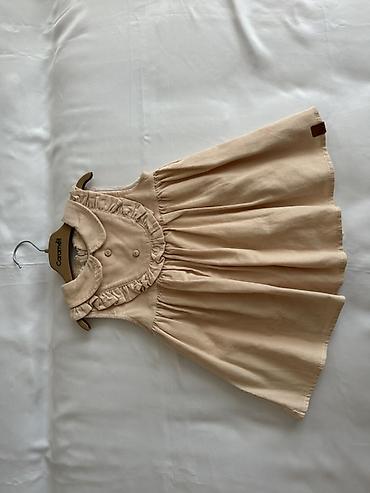 Детская одежда и обувь: 1-5-2 yaşa uyğun qız üçün dəst. Açıq çəhrayı don və qəhvəyi jaket — 3