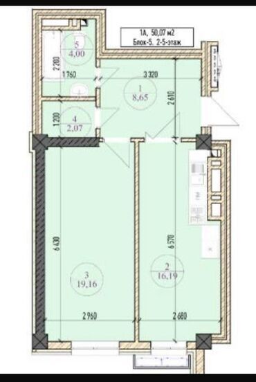 квартира долгосрочное собственник: 1 комната, 49 м², Элитка, 5 этаж, ПСО (под самоотделку)