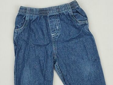 Jeansowe: Spodnie jeansowe, 3-6 m, stan - Dobry