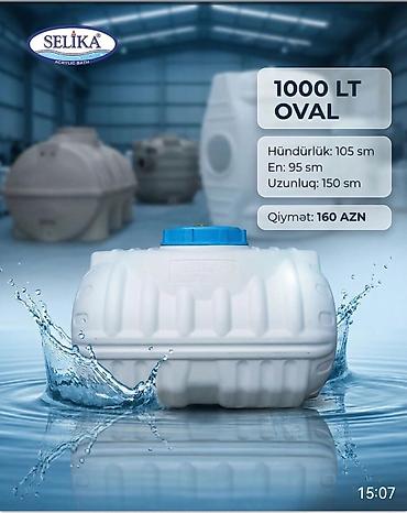 Baklar və çənlər: Bak, Plastik, 1000 l l — 1