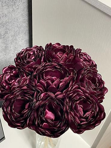 gul toxum satışı: Satınalma üçün əl işi süni gül buketləri - Material: atlas/saten — 4