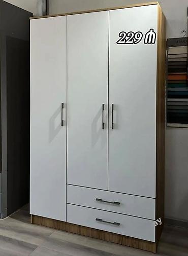 kombi dolabi: Yeni, 3 qapılı, Siyirməli, Ağ, Açılan, Düz dolab — 1