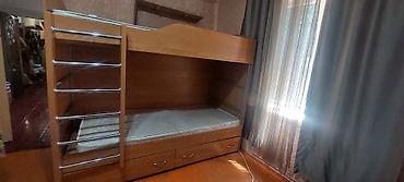 bunk bed: Двухъярусная детская кровать из ЛДСП/массива в тёплом древесном — 5