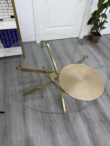 kicik stol: YENİDİR Şüşə səthli dairəvi masa - Dizayn: Modern-minimalist üslubda — 3