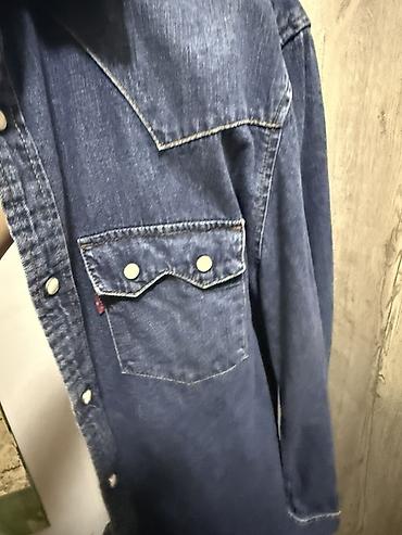 mind error jeans: Мужская рубашка, L, LeviS, Б/у, цвет - Синий — 5