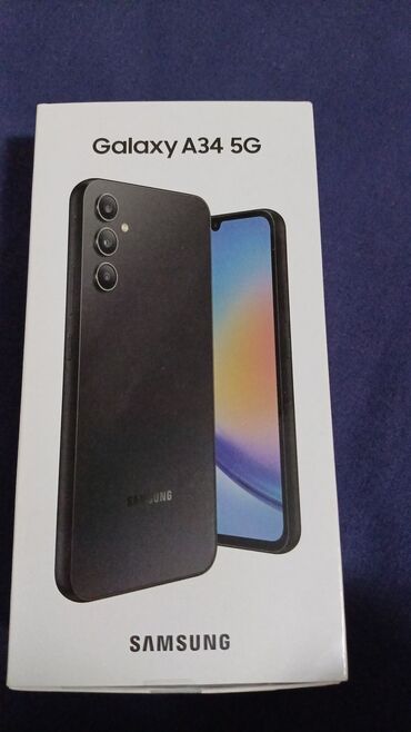 samsung galaxy a34 qiymeti: Samsung Galaxy A34 5G, 128 GB, rəng - Qara, Sensor, Face ID, Barmaq izi