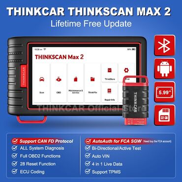 Alati za automobile: NOVO - Thinkcar ThinkScan Max 2 EU WiFi Bluetooth OBD2 Thinkcar — 12