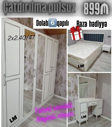 Masa və oturacaq dəstləri: *Yataq dəsti* *Sifarişlə və yeni* Qiymət : *899₼* Dəstə daxildir