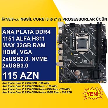 Ana platalar: Kompüter üçün Ana Platalar ⭐DDR3 LGA 1155 Alfa H61 (Yeni) - 55 AZN — 5