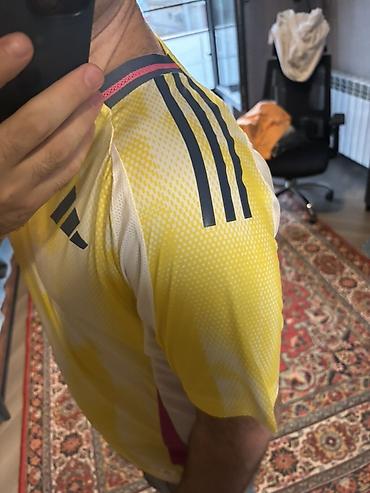 форма футбольная: Мужская футболка, Adidas, L, цвет - Желтый — 1