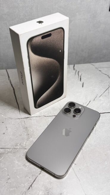 роу 6 прт: IPhone 15 Pro Max, Б/у, 256 ГБ, Natural Titanium, Коробка, 86 %