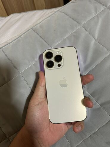 Apple iPhone: IPhone 14 Pro, Б/у, 256 ГБ, Серебристый, Чехол, Коробка, 76 %
